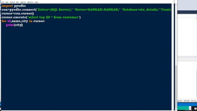 Class 15 SQl server to Python Communication