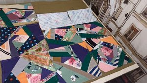 DIY Шьем коврик для кота из кусочков ткани в стиле CRAZY QUILT