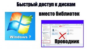 Как в Windows 7 убрать быстрый доступ в проводнике на мой компьютер.