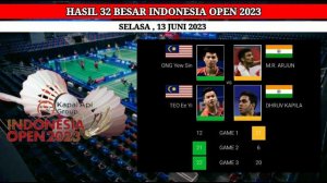 HASIL LENGKAP 32 BESAR INDONESIA OPEN 2023 | HASIL BADMINTON HARI INI