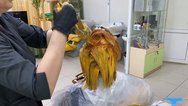 Яркий рыжий, медовый цвет без осветления. Рыжий без красноты из темных волос. Orange hair color смотреть онлайн