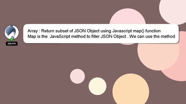 Array : Return subset of JSON Object using Javascript map() function