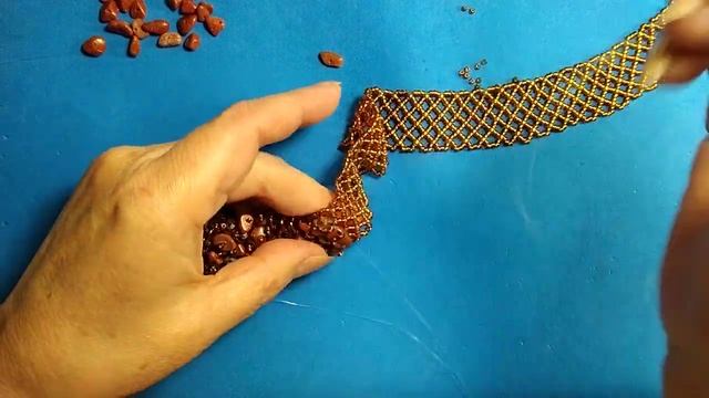 Как расшить колье камень Авантюрин #украшениесвоимируками #Necklace