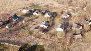 Тверская Область. Торжокский район. Деревня Малое Вишенье. Вид с воздуха.