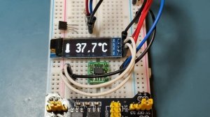 ATtiny13 + DS18B20 + 128x32px OLED Thermometer