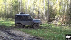 УАЗ Патриот, УАЗ Хантер, Mitsubishi Pajero 3 (Сложный OFF-ROAD маршрут,Паджеро который смог)