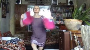 Танец с веерами в стиле гейша-фея.