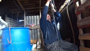 Лебёдка бытовая для бойни на 1 тонну (таль цепная). Обзор и испытания. Урожай картошки после засухи