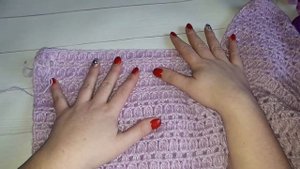 Ажурный кардиган крючком "Лиловые сны" / Женский вязаный кардиган - мастер-класс #7