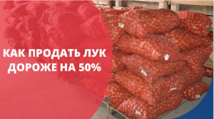 Как продать лук на 50% дороже?