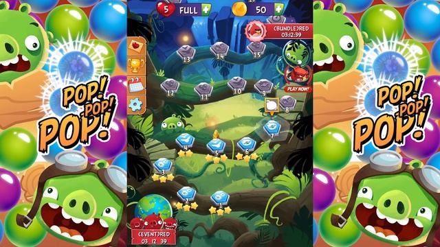 ANGRY BIRDS POP! ✔ BUBBLE SHOOTER | MATCH AND BURST BUBBLES | Games For Kids