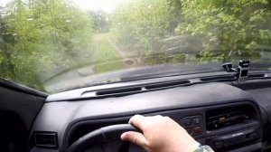 ВАЗ-2120 Лада Надежда рулит!.  Взгляд из за руля. За рулём по бездорожью.