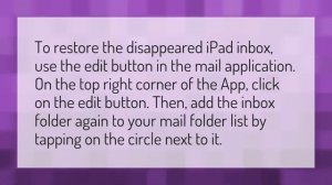 How do I get my email inbox back on my iPad?