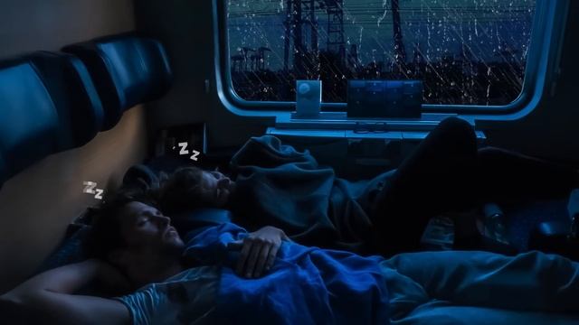 10 Hours ? Sleep Immediately Within 5 Minutes With Heavy Rain Sounds at Night on train смотреть онлайн