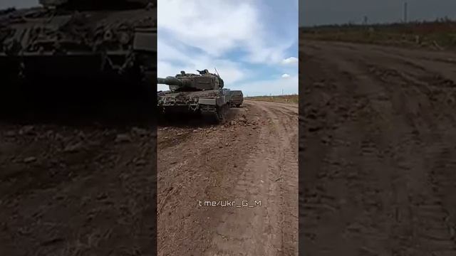 Очередной танк Leopard 2А, , успешно выведен из строя.