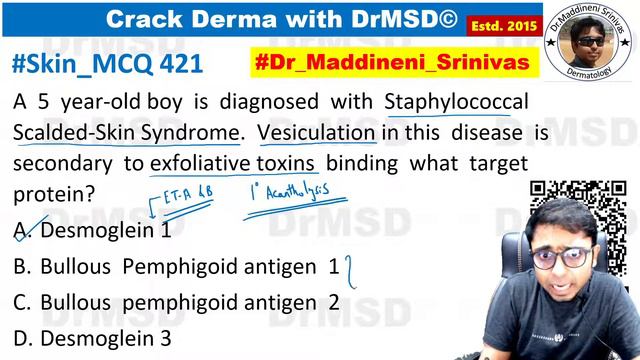 SSSS | Stphylococcal scalded skin syndrome | Staphylococcus aureus | Desmoglein 3 | Dsg3 | Dsg 1 |