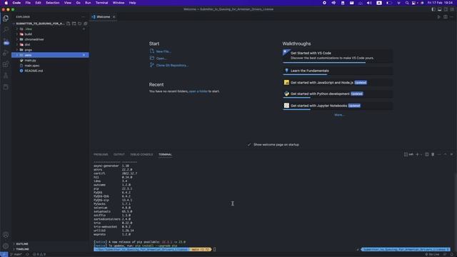 VS Code ● Python ▶ Generating requirements.txt file