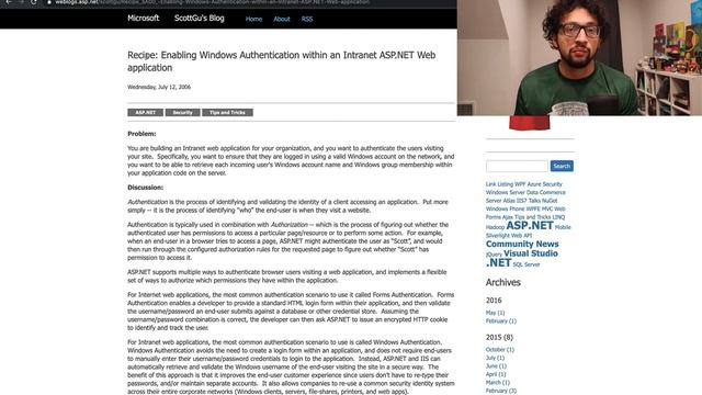 TIL Windows Auth In Intranet Web Apps (ASP.NET) смотреть онлайн