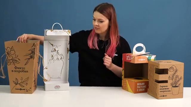 Как упаковать цветы в горшках: картонные коробки с печатью