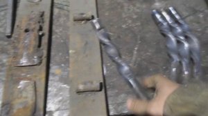 кованные ручки на калитку - своими руками .