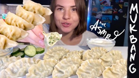 МУКБАНГ • едим ПЕЛЬМЕНИ |гедза GYODZA DUMPLINGS ? АСМР ASMR (eating sounds) MUKBANG