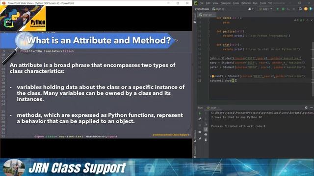 Attributes and Methods in Python Object Oriented Programming