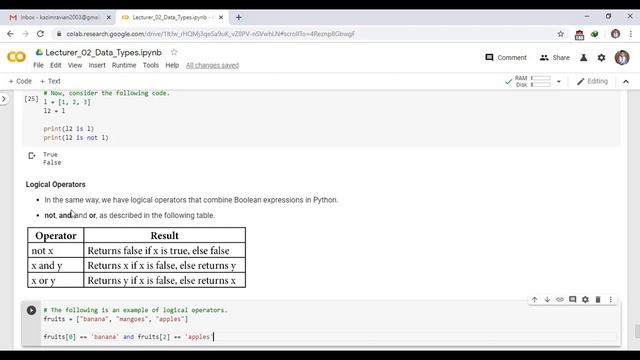 Boolean Data Types in Python Data Types 17 смотреть онлайн