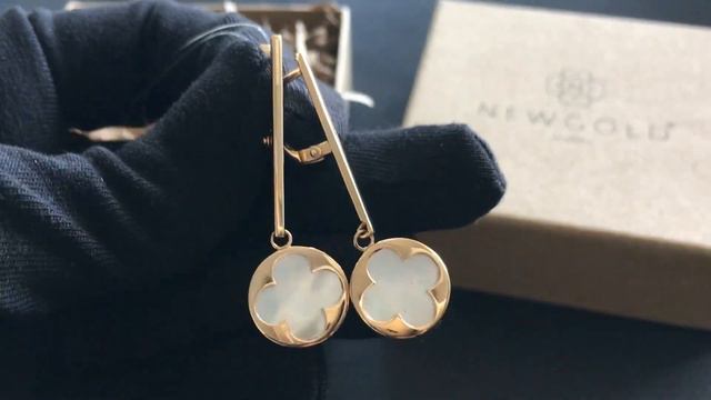 !Серьги 099035 из красного золота 585 пробы с перламутром смотреть онлайн