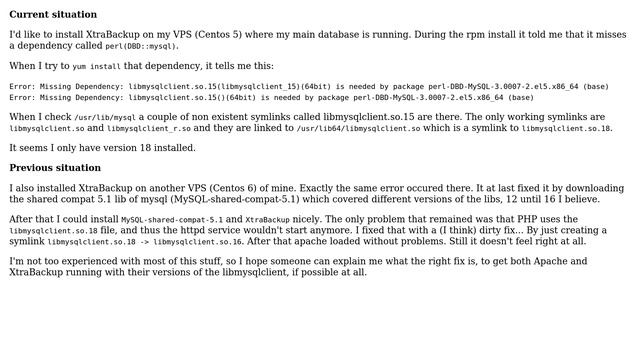 DevOps & SysAdmins: Installing XtraBackup with libmysqlclient.so.18
