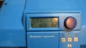 Работа горелки с котлом Будерус