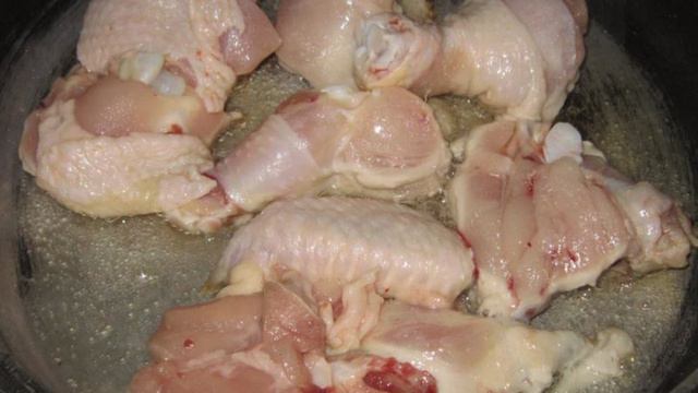 Макароны Ракушки с курицей на сковороде