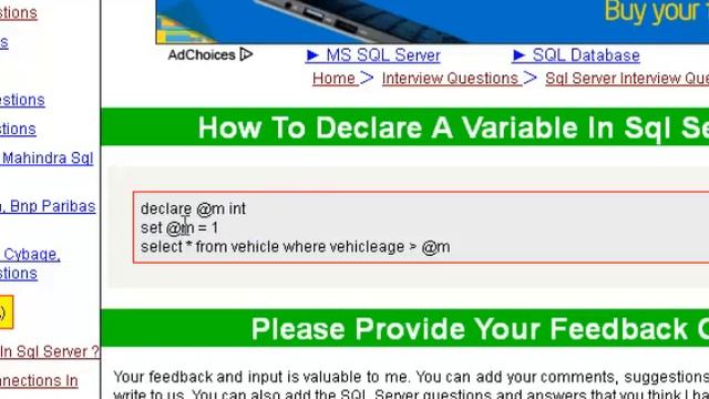 How to declare a variable in sql server смотреть онлайн