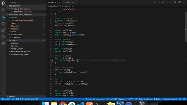 5 - Javascript object and array смотреть онлайн