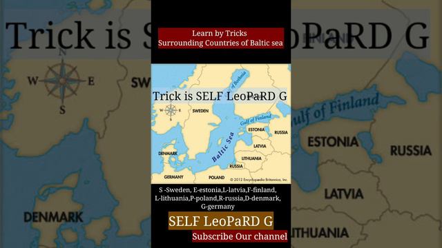 Trick for Surrounding countries of Baltic sea. easy and unique trick to learn #upsc #upscmotivation