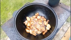 Картошка с мясом в казане. Как приготовить