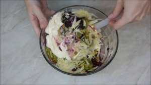 Закуска из Свеклы с сыром и огурцом