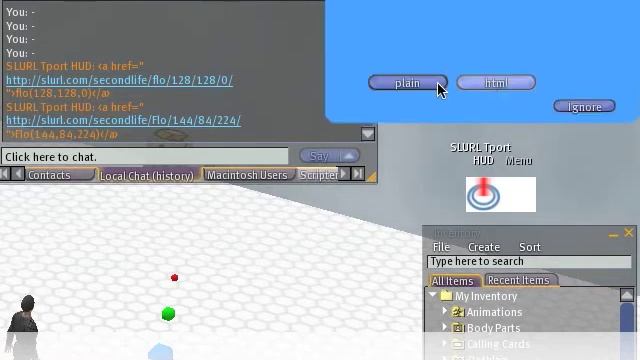SLURL Tport HUD смотреть онлайн