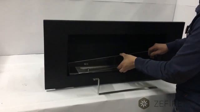 Встраиваемый Биокамин Zefire Elliot 900 с широкой рамкой в магазине Биокамин.рф смотреть онлайн