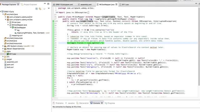 11.8 ElasticSearch Training - Create MapReduce Mapper Class for ElasticSearch Index data loader