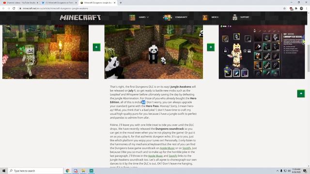 Minecraft Dungeons UPDATE - Jungle Awakens DLC NEWS смотреть онлайн