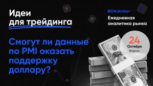 ИДЕИ ДЛЯ ТРЕЙДИНГА. Ежедневная аналитика рынка с Дмитрием Шляпкиным в ECN.Broker, 24 октября