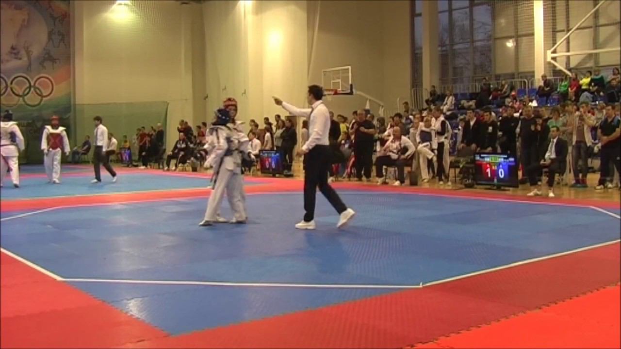 Taekwondo WTF. Чемпионат Москвы (до 21 года). Ж-46 1/4 финала Тиханова-Измайлова