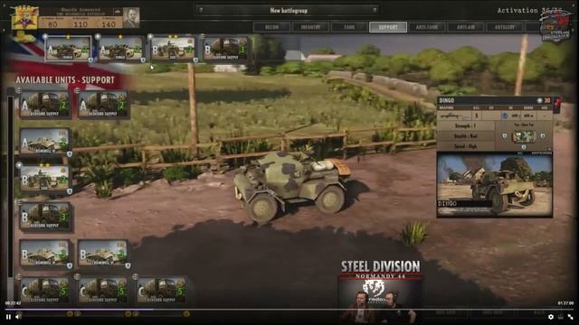 Steel Division Normandy 44 Beta "Смотрим сборку дивизии(деки)!"