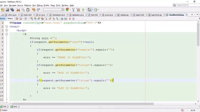 Enterprise Java Tutorial: JSP application to pass values from one page to another with validations смотреть онлайн