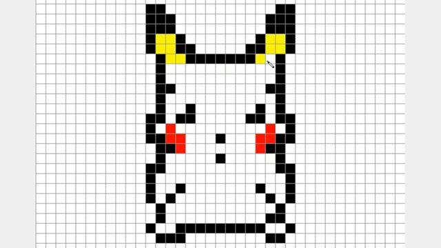 Как нарисовать ПИКАЧУ по клеточкам в тетради. Pikachu Pixel Art.