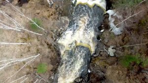 Уковский водопад с высоты | Достопримечательность Иркутской области | Аэросъемка