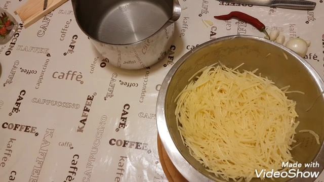 Салат из сырой картошки оригинальный по рецепту корейской марковки