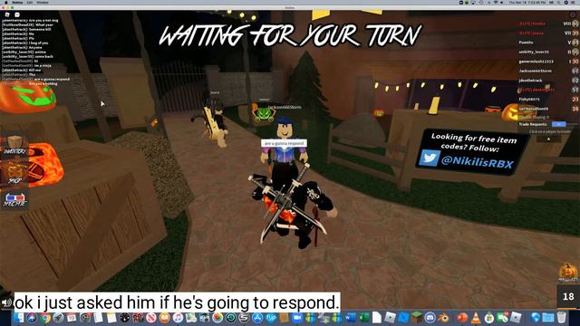 Trying to troll people in mm2 as a ninja! (Roblox) смотреть онлайн
