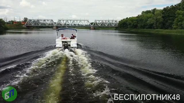 Речной круиз – аэросъёмка Липецк