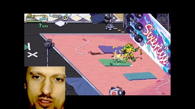 Уранил на себя пиццу [Тиха] | Teenage Mutant Ninja Turtles: Shredder's Revenge | Летсплей смотреть онлайн